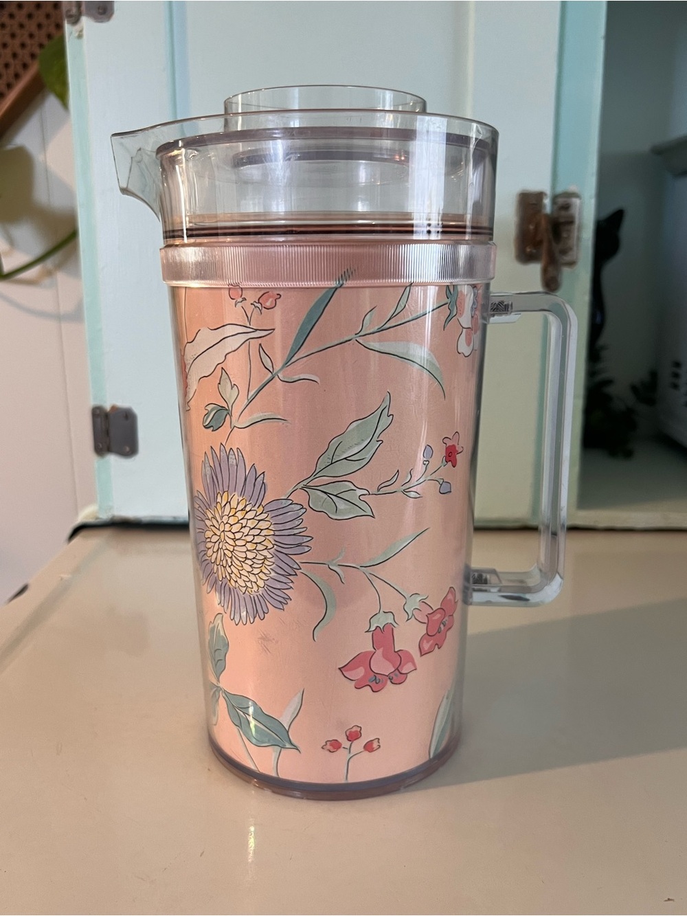 vintage double-walled insulated plastic pitcher
